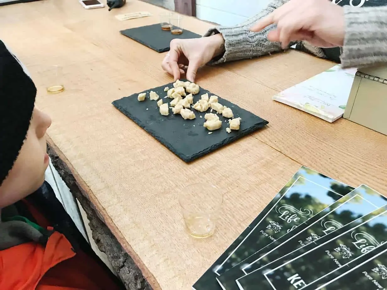 maple candy tasting at kettle ridge farm