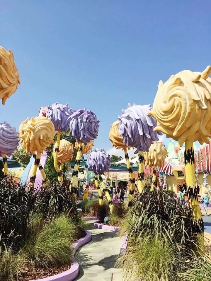 truffula trees at seuss landing at universal orlando