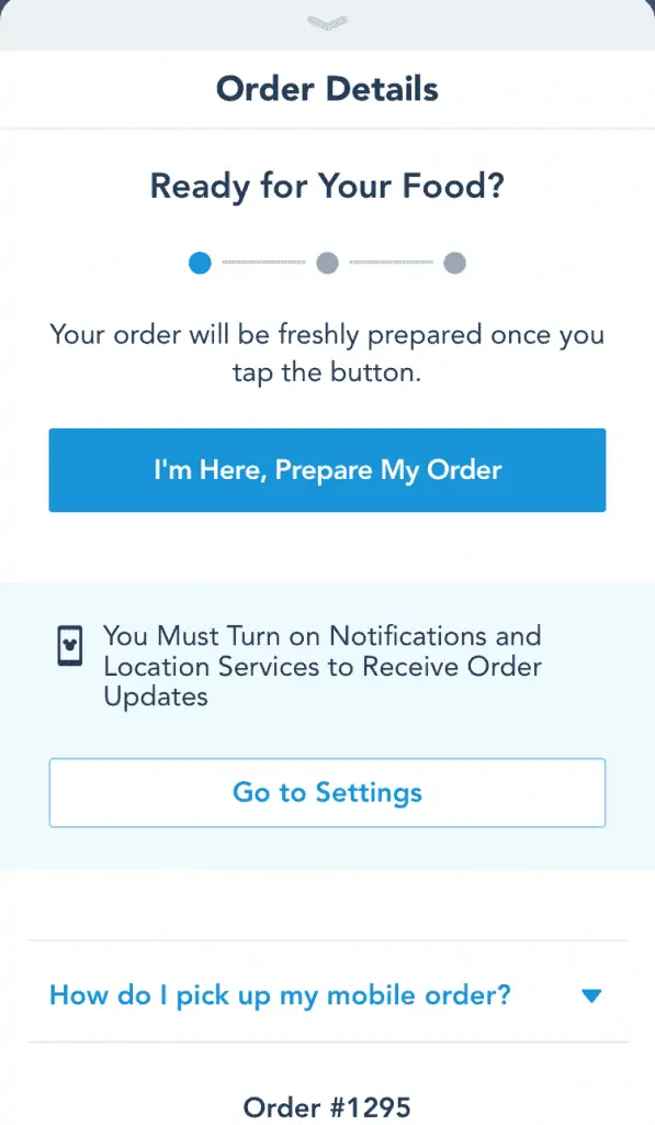 place order for disney mobile ordering