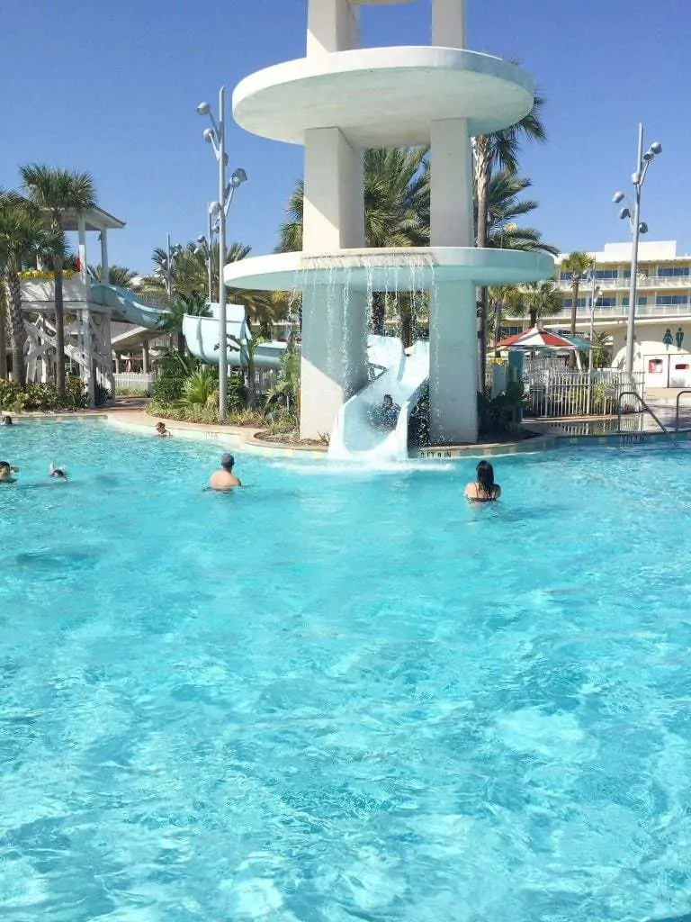 waterslide at cabana bay beach resort