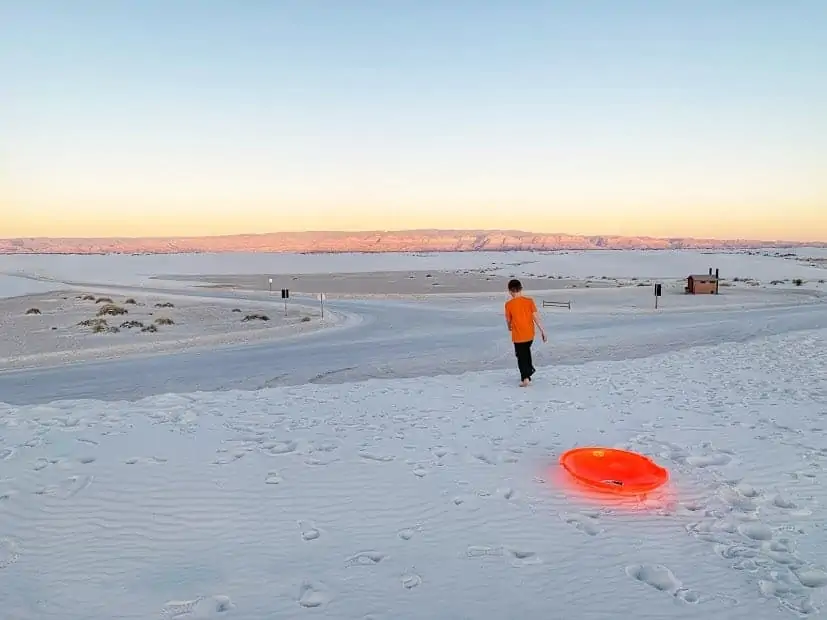 sunset at white sands national monument