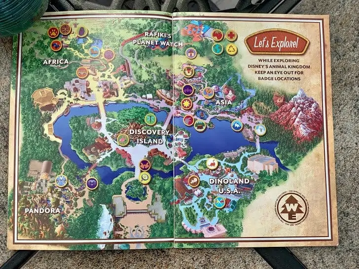 map of wilderness explorer at animal kingdom