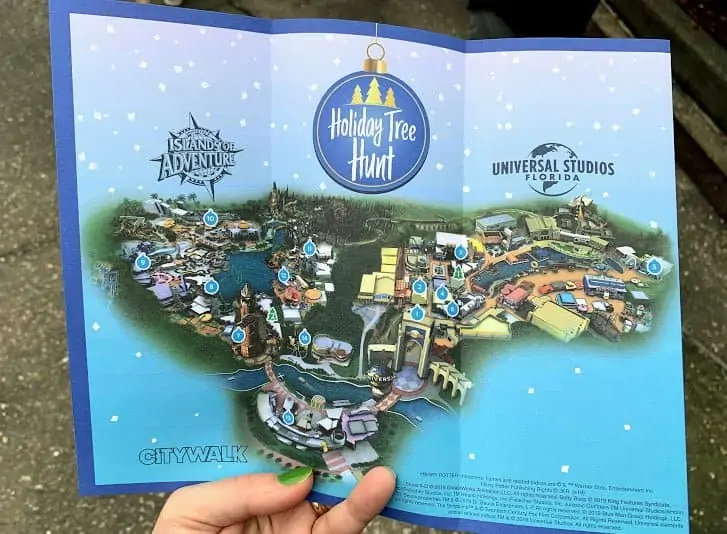 Holiday tree hunt at universal orlando