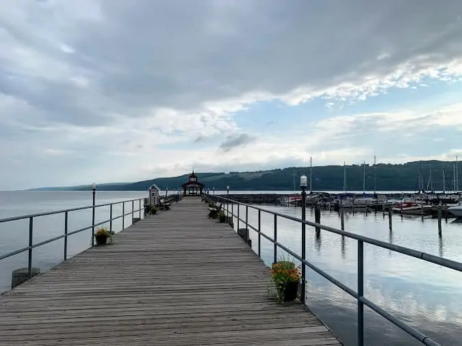 seneca lake pier at watkins glen harbor hotel