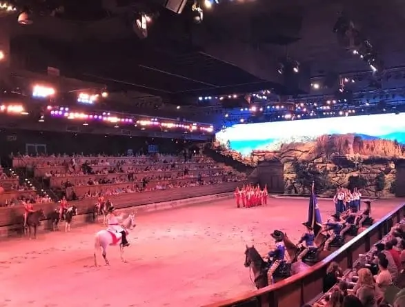 dixie stampede during pigeon forge vacation.