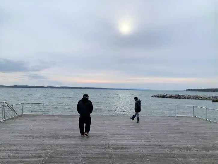 finger lakes in winter lake.