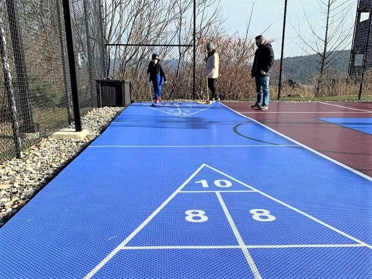 shuffleboard at the lodges at cresthaven.