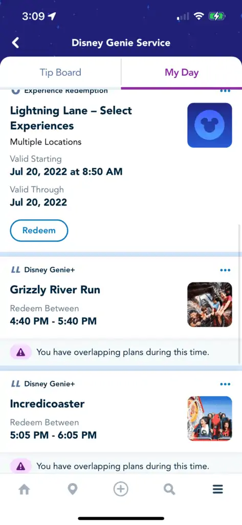 genie+ at one day at disney california adventure screenshot