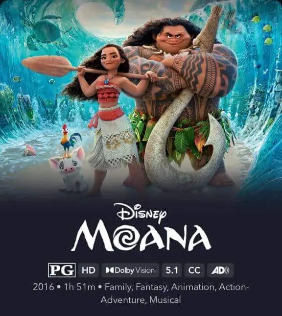 best disney movie musicals moana