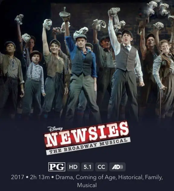 best disney movie musicals newsies