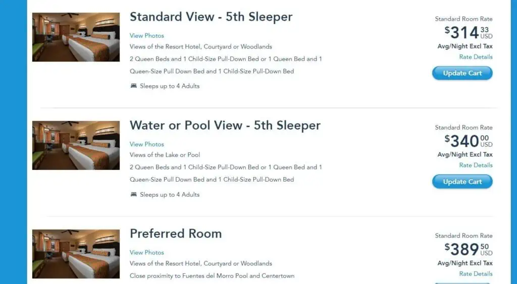 disney world epcot hotels caribbean beach prices