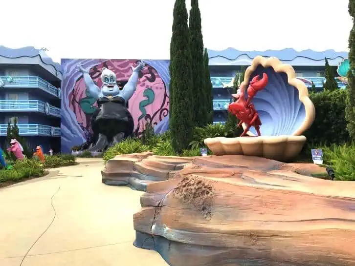 the little mermaid area at art of animation